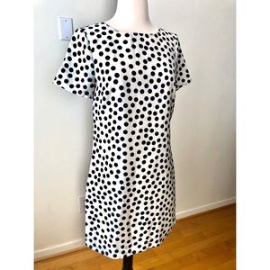 J. Crew Factory Polka Dot Drapey T Shirt Dress